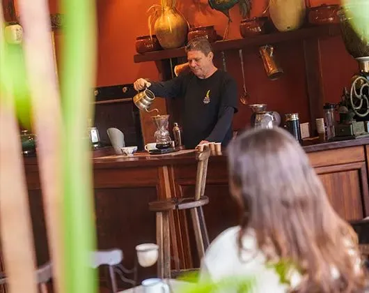 Degustação de café no museu do café da Fazenda São Luiz da Boa Sorte